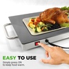 image:imageNutrichef Electric Hot Plate Tray Dish Warmer with Black Glass Top  Ideal for Home Buffet Parties Kitchen amp Dinners  Portable amp Perfect for Tables or Countertops  145 L x 86 WSize 165 x 11 Inches