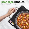 image:imageNutrichef Electric Hot Plate Tray Dish Warmer with Black Glass Top  Ideal for Home Buffet Parties Kitchen amp Dinners  Portable amp Perfect for Tables or Countertops  145 L x 86 WSize 165 x 11 Inches