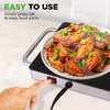 image:imageNutrichef Electric Hot Plate Tray Dish Warmer with Black Glass Top  Ideal for Home Buffet Parties Kitchen amp Dinners  Portable amp Perfect for Tables or Countertops  145 L x 86 W224 x 67 Inches