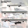 image:imageStainless Steel Warming Hot Plate  Keep Food Warm w Portable Electric Food Tray Dish Warmer w Black Glass Top For Restaurant Parties Buffet Serving Table or Countertop Use  NutriChef AZPKWTR15