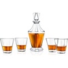 image:imageNutriChef Glass Whiskey Decanter  850ml Globe Whiskey Carafe Alcohol Decanter Set with Glasses  Liquor Decanter w Stopper amp Base For Brandy Wine Cognac Rum Gin Scotch Bourbon271 Ounces