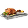 image:imageNutriChef Stainless Warming Hot Plate  Keep Food Warm w Portable Electric Food Tray Dish Warmer w Black Glass Top For Restaurant Parties Buffet Serving Table or Countertop Use  AZPKWTR30