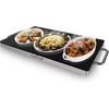 image:imageNutriChef Stainless Warming Hot Plate  Keep Food Warm w Portable Electric Food Tray Dish Warmer w Black Glass Top For Restaurant Parties Buffet Serving Table or Countertop Use