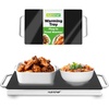 image:imageNutrichef Electric Hot Plate Tray Dish Warmer with Black Glass Top  Ideal for Home Buffet Parties Kitchen amp Dinners  Portable amp Perfect for Tables or Countertops  145 L x 86 W145 x 86 Inches