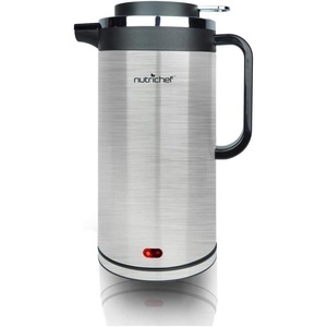 image:imageNutriChef 18 Liter Electric Water Kettle  Cordless Automatic Power Off Safety Feature Premium Brushed Stainless Steel For Coffee and Tea w Convenient EasyPour Safety Locking Spout PKWK23SR