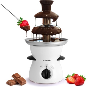 image:imageNutriChef Electric 3 Tier Chocolate Fondue Fountain  Countertop Chocolate Melter amp Warmer Pot  EasytoClean Perfect for Dipping Strawberries Marshmallows amp Fruit  Pot Capacity 16 OZ