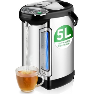 image:imageNutriChef Electric Water Boiler and Warmer  3L317 Qt Stainless Steel Electric Hot Water Dispenser wRotating Base Auto Shut Off Safety Lock Instant Heating for Coffee amp Tea NCHUB1353 Quarts