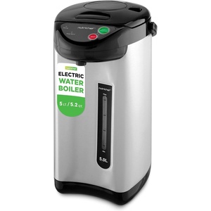 image:imageNutriChef Hot Water Urn Pot Insulated Stainless SteelAuto amp Manual DispenseAuto BoilerSafety Lock Shutoff 338 QT 32L  Auto Boiler Shut Off  PKWK4353 Quarts