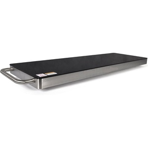 image:imageNutriChef Stainless Steel Warming Hot Plate  Keep Food Warm w Portable Electric Food Tray Dish Warmer w Black Glass Top For Restaurant Parties Buffet Serving Table or Countertop Use