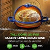 image:imageNutriChef 102 Enameled Cast Iron Bread Oven DomeShaped Sourdough Baking Pan with Handles amp Silicone Gloves OvenSafe to 500F Dishwasher Safe Dutch Oven Bread Pan RedBlue