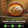 image:imageNutriChef 102 Enameled Cast Iron Bread Oven DomeShaped Sourdough Baking Pan with Handles amp Silicone Gloves OvenSafe to 500F Dishwasher Safe Dutch Oven Bread Pan RedRed