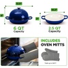 image:imageNutriChef 102 Enameled Cast Iron Bread Oven DomeShaped Sourdough Baking Pan with Handles amp Silicone Gloves OvenSafe to 500F Dishwasher Safe Dutch Oven Bread Pan RedBlue