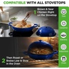 image:imageNutriChef 102 Enameled Cast Iron Bread Oven DomeShaped Sourdough Baking Pan with Handles amp Silicone Gloves OvenSafe to 500F Dishwasher Safe Dutch Oven Bread Pan RedBlue