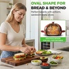 image:imageNutriChef 102 Enameled Cast Iron Bread Oven DomeShaped Sourdough Baking Pan with Handles amp Silicone Gloves OvenSafe to 500F Dishwasher Safe Dutch Oven Bread Pan RedRed