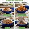 image:imageNutriChef 102 Enameled Cast Iron Bread Oven DomeShaped Sourdough Baking Pan with Handles amp Silicone Gloves OvenSafe to 500F Dishwasher Safe Dutch Oven Bread Pan RedBlue