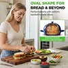 image:imageNutriChef 102 Enameled Cast Iron Bread Oven DomeShaped Sourdough Baking Pan with Handles amp Silicone Gloves OvenSafe to 500F Dishwasher Safe Dutch Oven Bread Pan RedBlue
