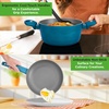 image:imageNutriChef 12Piece Stainless Steel Kitchenware  Pots amp Pans Set Clad Kitchen Cookware w Silicone Grip Handles Fry Pan Interior Coated w Prestige Ceramic NonStick Coating Stylish Kitchen CookwareGreen