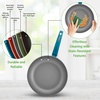 image:imageNutriChef 12Piece Stainless Steel Kitchenware  Pots amp Pans Set Clad Kitchen Cookware w Silicone Grip Handles Fry Pan Interior Coated w Prestige Ceramic NonStick Coating Stylish Kitchen CookwareGreen