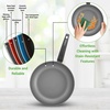 image:imageNutriChef 12Piece Stainless Steel Kitchenware  Pots amp Pans Set Clad Kitchen Cookware w Silicone Grip Handles Fry Pan Interior Coated w Prestige Ceramic NonStick Coating Stylish Kitchen CookwareRed