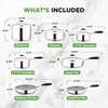 image:imageNutriChef 12Piece Stainless Steel Kitchenware  Pots amp Pans Set Clad Kitchen Cookware w Silicone Grip Handles Fry Pan Interior Coated w Prestige Ceramic NonStick Coating Stylish Kitchen CookwareStainless