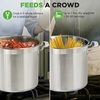 image:imageNutriChef 14 Quart Stock Pot with Lid  Heavy Duty Stainless Steel Induction Ready Ergonomic HandlesStainless Steel
