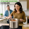 image:imageNutriChef 14 Quart Stock Pot with Lid  Heavy Duty Stainless Steel Induction Ready Ergonomic HandlesStainless Steel
