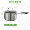 image:imageNutriChef 14 Quart Stock Pot with Lid  Heavy Duty Stainless Steel Induction Ready Ergonomic HandlesStainless Steel
