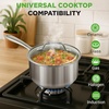 image:imageNutriChef 14 Quart Stock Pot with Lid  Heavy Duty Stainless Steel Induction Ready Ergonomic HandlesStainless Steel