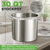 image:imageNutriChef 14 Quart Stock Pot with Lid  Heavy Duty Stainless Steel Induction Ready Ergonomic HandlesStainless Steel