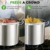 image:imageNutriChef 14 Quart Stock Pot with Lid  Heavy Duty Stainless Steel Induction Ready Ergonomic HandlesStainless Steel