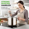 image:imageNutriChef 14 Quart Stock Pot with Lid  Heavy Duty Stainless Steel Induction Ready Ergonomic HandlesStainless Steel