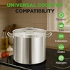 image:imageNutriChef 14 Quart Stock Pot with Lid  Heavy Duty Stainless Steel Induction Ready Ergonomic HandlesStainless Steel