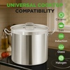 image:imageNutriChef 14 Quart Stock Pot with Lid  Heavy Duty Stainless Steel Induction Ready Ergonomic HandlesStainless Steel
