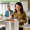 image:imageNutriChef 14 Quart Stock Pot with Lid  Heavy Duty Stainless Steel Induction Ready Ergonomic HandlesStainless Steel