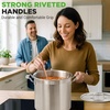 image:imageNutriChef 14 Quart Stock Pot with Lid  Heavy Duty Stainless Steel Induction Ready Ergonomic HandlesStainless Steel