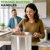 image:imageNutriChef 14 Quart Stock Pot with Lid  Heavy Duty Stainless Steel Induction Ready Ergonomic HandlesStainless Steel