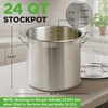 image:imageNutriChef 14 Quart Stock Pot with Lid  Heavy Duty Stainless Steel Induction Ready Ergonomic HandlesStainless Steel