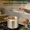 image:imageNutriChef 14 Quart Stock Pot with Lid  Heavy Duty Stainless Steel Induction Ready Ergonomic HandlesStainless Steel