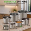 image:imageNutriChef 14 Quart Stock Pot with Lid  Heavy Duty Stainless Steel Induction Ready Ergonomic HandlesStainless Steel