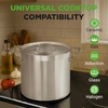 image:imageNutriChef 14 Quart Stock Pot with Lid  Heavy Duty Stainless Steel Induction Ready Ergonomic HandlesStainless Steel