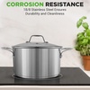 image:imageNutriChef 14 Quart Stock Pot with Lid  Heavy Duty Stainless Steel Induction Ready Ergonomic HandlesStainless Steel