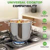 image:imageNutriChef 14 Quart Stock Pot with Lid  Heavy Duty Stainless Steel Induction Ready Ergonomic HandlesStainless Steel