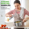 image:imageNutriChef 14 Quart Stock Pot with Lid  Heavy Duty Stainless Steel Induction Ready Ergonomic HandlesStainless Steel