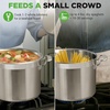 image:imageNutriChef 14 Quart Stock Pot with Lid  Heavy Duty Stainless Steel Induction Ready Ergonomic HandlesStainless Steel
