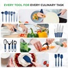 image:imageNutriChef 22Piece NonStick Ceramic Pots and Pans Set  For All Cooktops Including Induction  PTFE amp PFAS Free Includes Bakeware amp UtensilsBlue Gray