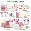 image:imageNutriChef 22Piece NonStick Ceramic Pots and Pans Set  For All Cooktops Including Induction  PTFE amp PFAS Free Includes Bakeware amp UtensilsBlush Pink