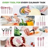 image:imageNutriChef 22Piece NonStick Ceramic Pots and Pans Set  For All Cooktops Including Induction  PTFE amp PFAS Free Includes Bakeware amp UtensilsBlush Pink