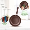 image:imageNutriChef 22Piece NonStick Ceramic Pots and Pans Set  For All Cooktops Including Induction  PTFE amp PFAS Free Includes Bakeware amp UtensilsBrown