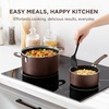 image:imageNutriChef 22Piece NonStick Ceramic Pots and Pans Set  For All Cooktops Including Induction  PTFE amp PFAS Free Includes Bakeware amp UtensilsBrown
