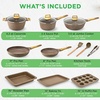 image:imageNutriChef 22Piece NonStick Ceramic Pots and Pans Set  For All Cooktops Including Induction  PTFE amp PFAS Free Includes Bakeware amp UtensilsMaroon Marble